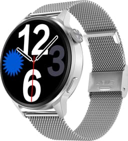 Belesy® NUMBER 4 - Smartwatch Heren – Smartwatch Dames - Horloge – Stappenteller – Calorieën - Hartslag – Sporten - Splitscreen - Kleurenscherm - Full Touch - Bluetooth Bellen – Milanees – Staal - Zilver - Moederdag — thumbnail 2