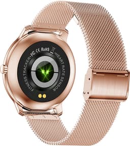 Belesy® VENUS - Smartwatch Dames Rose goud - Horloge - 1.1 inch - Kleurenscherm - Stappenteller - Bloeddruk - Hartslag - Maak je eigen wijzerplaat - Staal – Goud - Moederdag — thumbnail 5
