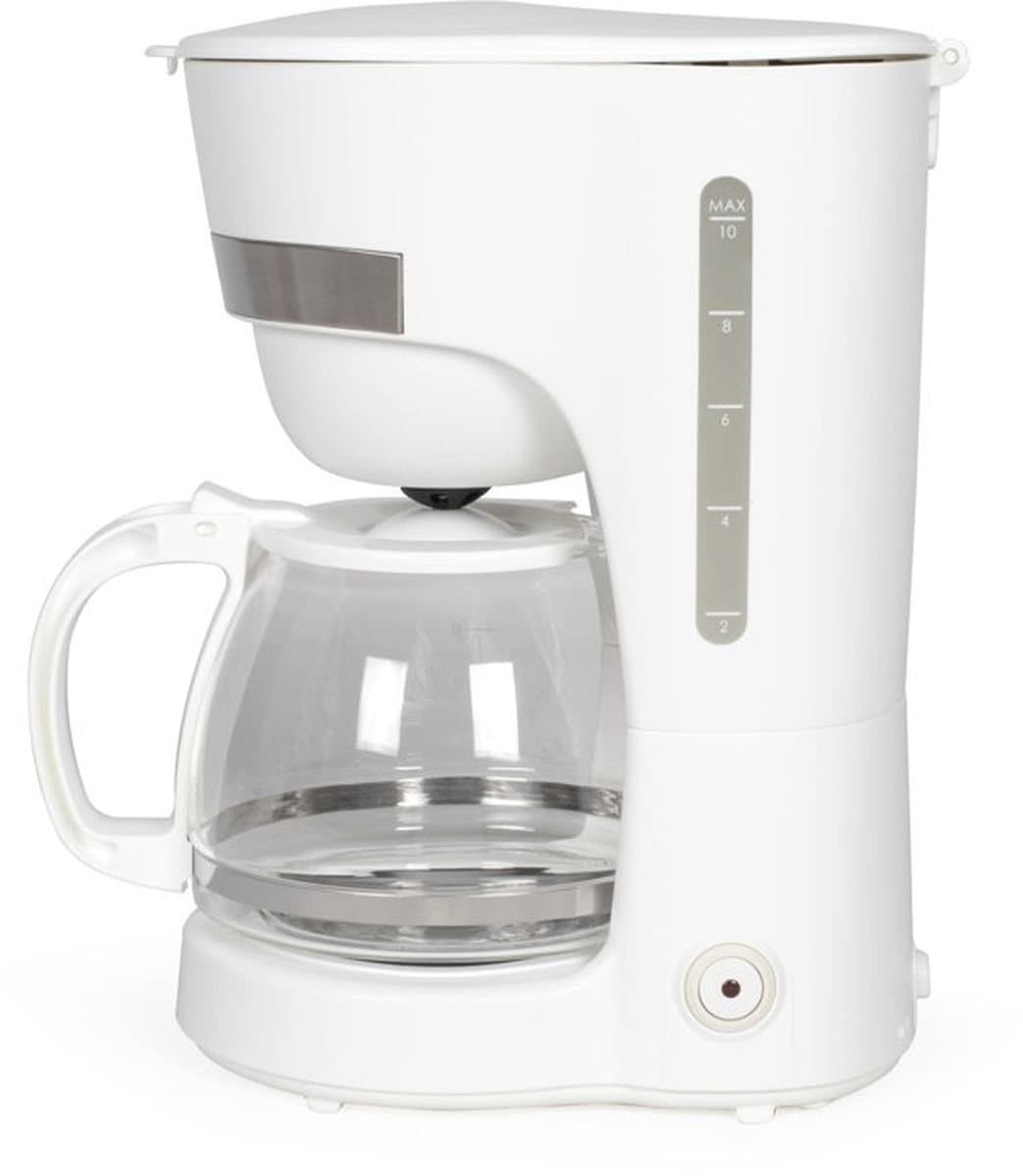 Elektrisch koffiezetapparaat - LIVOO - DOD200W - 750W - 1,25L - 10 tot 12 kopjes - Wit — afbeelding 1