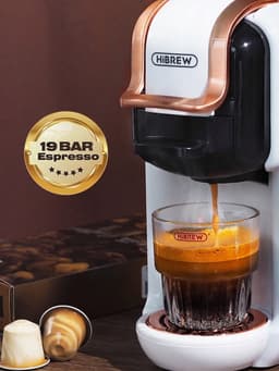 HiBREW H2B - 5 in 1 - Koffiemachine - Koffiezetapparaat - Kapsulekoffiezetapparaat - Voor Nespresso, Dolce Gusto, ESE & gemalen koffie - Wit — thumbnail 3