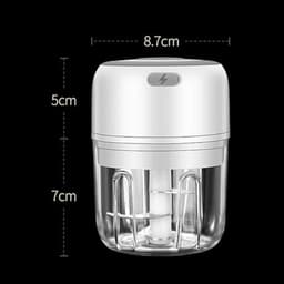 Elektrische voedselhakker 250ML Mini draadloze draagbare vleesmolen USB-oplaadbare knoflookhakker keukenmachine voor groenten/noten/fruit/vlees/enz. — thumbnail 3