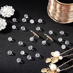 100 stuks rubberen oorbelachterkanten, rubber, comfortabel, ondoordringbaar, zacht, veilige achterkanten, doorzichtig, antislip, oorbelstoppers, veilige pasvorm voor oorbellen, hoepels en piercings — thumbnail 3