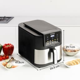 Heteluchtfriteuse - Airfryer XL - Gezond Koken - 8 Programma's - 8 Liter - Zwart — thumbnail 2
