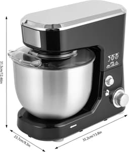 Keukenmachine - Mixer Kom - Bakken En Koken - Krachtige 1000W Motor - 5 Liter Capaciteit - Zwart — thumbnail 4