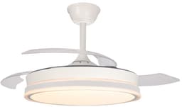 CristalRecord - Plafondventilator Supereco - doorsnede 106 cm – uitklapbare bladen – remote control – dimbaar en kleurenwissel - wit — thumbnail 3