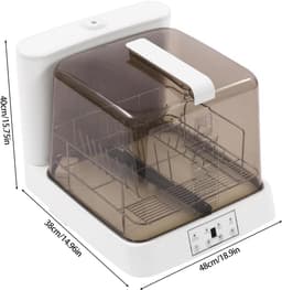 Mini Vaatwasser - Compact Afwasapparaat - Snel Servies Reinigen - 360 Graden Sproeiarm - 48x38x40 cm - Wit — thumbnail 5
