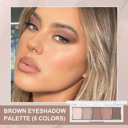 Nude oogschaduwpalet met 5 fluweelzachte, koelgetinte kleuren voor dagelijks gebruik en een natuurlijke make-up look — thumbnail 2