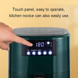 Multifunctionele luchtfriteuse Huishoudelijke luchtfriteuse, 8 liter grote capaciteit, multifunctionele elektrische friteuse, witte olievrije volautomatische friet (Kleur: Blan — thumbnail 2