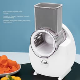 Elektrische Kaasrasp - Salademaker Groente - Maaltijden Bereiden - Vier Verwisselbare Messen - 17x17x29cm - Wit — thumbnail 5