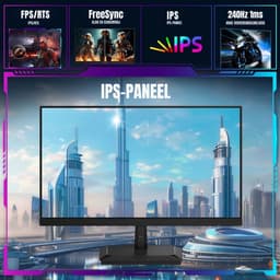 AHD® Gaming Monitor 240hz - Gaming Monitor - Zwart - ‎‎19cm x 55cm x 42cm — thumbnail 5