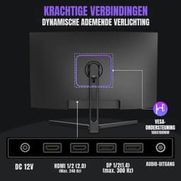 AHD® Gaming Monitor 240hz - Gaming Monitor - Zwart - ‎‎18cm x 62cm x 45cm — thumbnail 3