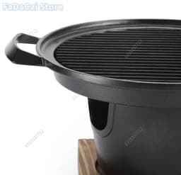 Linkforu - Japanse Mini Kachel – Grill – BBQ - Mini-Barbecue - Barbecuegrill – Houtskool – Draagbaar - Anti Aanbak - 21x13x13 cm — thumbnail 5