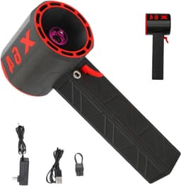Turboventilator - Luchtblazer Stofzuiger - Auto Reinigen - Draadloos Oplaadbaar - 11 inch - Rood — thumbnail 1