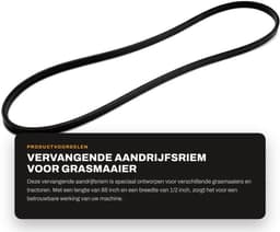 Dailygoods- Grasmaaier Aandrijfriem Vervanging 1/2" x 88" - Compatibel met Husqvarna - Voor AYP/Rijmaaier - Onderdeelnummer 144200 - Geschikt voor 42" Maaidek - Schokbestendig en duurzaam — thumbnail 5