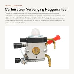 Carburateur Vervanging - Passend Voor Stihl Hs81 Hs81r Hs81rc - Tuinieren Tool Accessoires met Content - Hs81t Hs86 Hs86r Hs86t . — thumbnail 5