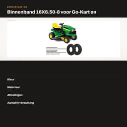 Dailygoods- Binnenband 16X6.50-8 - Zware Butylrubber - Schokabsorberend - Veilig gebruik - Anti-explosie - Duurzaam materiaal - Band — thumbnail 3