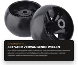 Dailygoods- Deck Wheel Vervanging - 5" Wiel - 2 Stuks - Hub Offset 3" - Boorgrootte 1/2" - Compatibel met Husqvarna - Graswiel — thumbnail 5