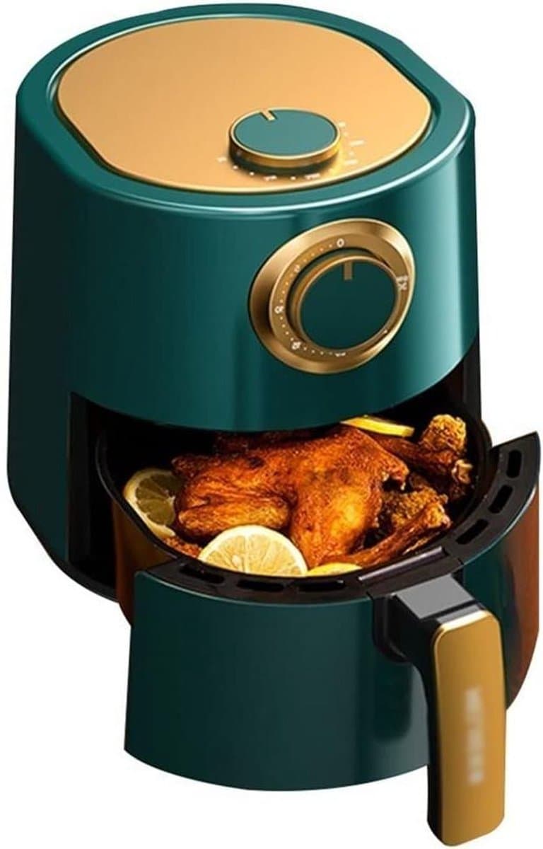 Heteluchtfriteuse - Olievrije Frituurpan - Gezond Koken - Automatische Bediening - 6 Liter - Groen — afbeelding 1