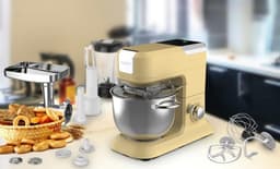 Keukenmachine - Multifunctionele Mixer - Koken en Bakken - Planetair Roersysteem - 4.5 liter kom - Beige — thumbnail 2