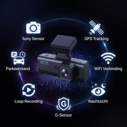 SyncGear 4K Dashcam Pro Inclusief SD Kaart - Nieuw 2026 - Met 2K Achter Camera - Wifi & GPS - Dashcam Draadloos - Ingebouwde ADAS - Dual Dashcam - Dashcam voor Auto Voor en Achter - WDR — thumbnail 3