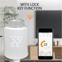 Radiatorkraan Thermostaat - Temperatuurregelaar Verwarming - Energie Besparen - App en Spraakbediening - M30x15mm - Wit — thumbnail 4
