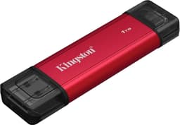 Draagbare SSD - Externe Opslag - Bestanden Overzetten - Dubbele USB A/C - 1TB - Rood/Zwart — thumbnail 2