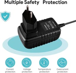 AC/DC Adapter Oplader - Externe Harde Schijf Lader - Stroomvoorziening Apparaten - Wereldwijd Ingangsbereik - 8TB Capaciteit - Zwart — thumbnail 2