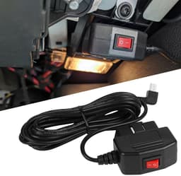 aladdien - Mini USB-voedingsadapter - OBD-voedingskabel - 24 uur bewaking - Zwart - Dashcam voeding - Voor auto-dashcamera — thumbnail 4