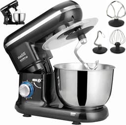 Keukenmachine - Mixer Deegmaker - Bakken en Koken - Planetair Roersysteem - 4.5 Liter Kom - Zwart — thumbnail 1