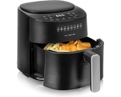 Digitale Heteluchtfriteuse - Airfryer XL - Gezond Frituren - 8 Programma's - 45 Liter - Mat Zwart