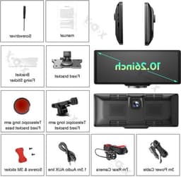 Dashcam Spiegel - Navigatiesysteem Auto - Dashcam voor auto - GPS Navigatie - Draadloze - 4K DVR - Bluetooth Audio - ADAS Systeem - 10.26" - Achteruitrijcamera — thumbnail 5