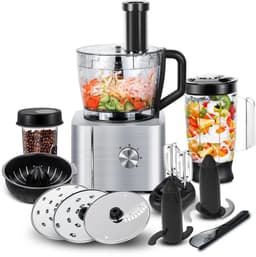 Scaleunion - 1100W Keukenmachine/Keukenrobot YYFP405 – Keukenmixer 3,2L + 1,5L – 3 Snelheden : dark grey — thumbnail 5