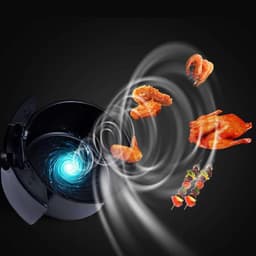 Kleine Airfryer - Heteluchtfriteuse - Gezond Frituren - Ruimtebesparend Design - 25 Liter - Blauw — thumbnail 4