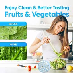 Fruit- en groentewasmachine, groentewasmachine met reinigingsfunctie, keukenhulpmiddel, waterdicht ontwerp (geschikt voor onderdompeling), reinigingstechnologie voor effectieve reiniging — thumbnail 4