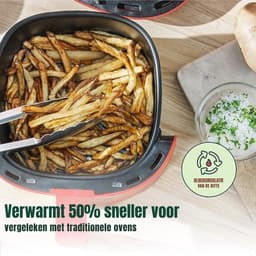 TIM® Mini Airfryer - Heteluchtfriteuse - Friteuse - Rood - 23cm x 28cm x 29cm; 3.15 kg — thumbnail 3