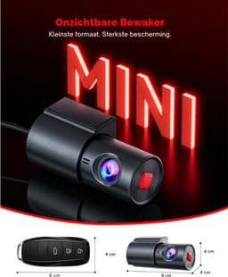 DnA® Dashcam - Dashcam Voor Auto - Dashcams - Dashcam Voor Auto Voor en Achter - Dashcam Draadloos - Zwart - 9cm x 4cm x 4cm — thumbnail 2