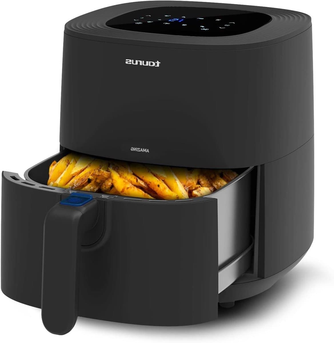 Airfryer Zonder Olie - Hete Lucht Frituur - Gezond Frituren - 8 Programma's - 5.5 Liter - Zwart — afbeelding 1