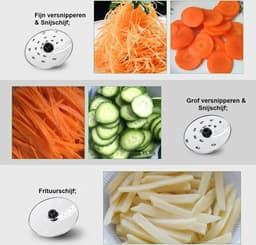 J&R Keukenmachine - Alles in 1 keukenmachine - Multifunctionele keukenmachine - Blender - Vleesmolen - Garde - Kneder - Shredder - Sinaasappelpers - Hakselaar - Blender - 1100W - Blauw — thumbnail 5