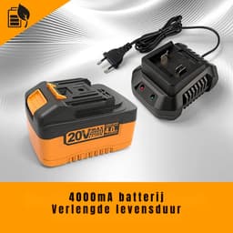QUOVO® Kantenmaaier - Grasmaaier - Accugrasmaaier - Oranje/Zwart - 100cm x 10cm x 10cm — thumbnail 3