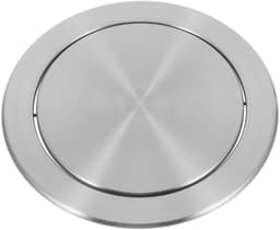 Dailygoods- Klapdeksel Inbouwdesign - Afvalemmer - Roestvrij Staal - Compact - Geschikt voor Thuis/Kantoor - Afmetingen 16,5 x 16,5 x 3,3 cm - Afvalbakdeksel — thumbnail 1