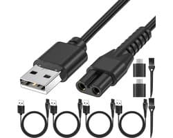 Dailygoods - USB-oplaadkabel voor MANSCAPED-grasmaaier - 4 stuks