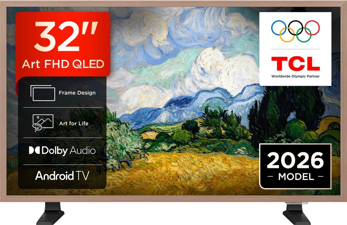 TCL 32A400 Pro - 32 inch - Full HD QLED - 2026 - Smart TV - NXTVision - Art TV — afbeelding 1