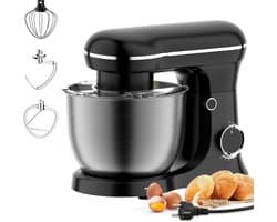 Jurrys Keukenmachine - Keukenmixer - Foodprocessor - Krachtig - Multifunctioneel - Inclusief accessoires - Zwart - Maat 32x29x24cm