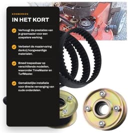 Dailygoods- Maaier Katrol Verbeterde Prestaties - Riemset - Compatibel met Toro - 30" Grasmaaier - Brede Compatibiliteit - Voor TimeMaster/TurfMaster — thumbnail 2