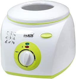 Elektrische Frituurpan - Compacte Frituur - Lekker Frituren - Met Thermostaat - 2 Liter - Wit Groen — thumbnail 3
