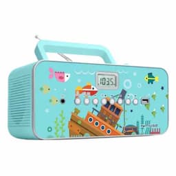 Muse M-29KB - Draagbare radio/CD-/MP3-speler met microfoon | karaoke | voorkeuzezenders | ideaal voor de kinderen| blauw — thumbnail 3