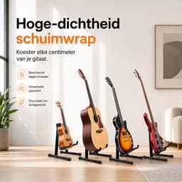 BOTC Universele gitaarstandaard - Opvouwbare Gitaren Standaard - Gitaarstandaard Elektrisch Akoestisch -Zwart — thumbnail 4