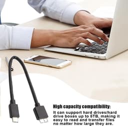 Externe harde schijf kabel - Datakabel gegevensoverdracht - Snelle bestandsoverdracht - 5 Gbps snelheid - 30 cm lengte - Veelkleurig — thumbnail 5