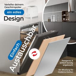 Vaatwasser Frontpaneel - Keukenpaneel - Keuken Upgrade - 10 Kleuren Keuze - 565 x 444 mm - Lichtgrijs — thumbnail 4