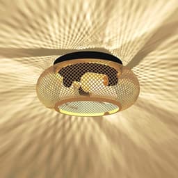 KZQ Plafondventilator met verlichting bamboe look 50cm transparante bladen met afstandsbediening — thumbnail 1